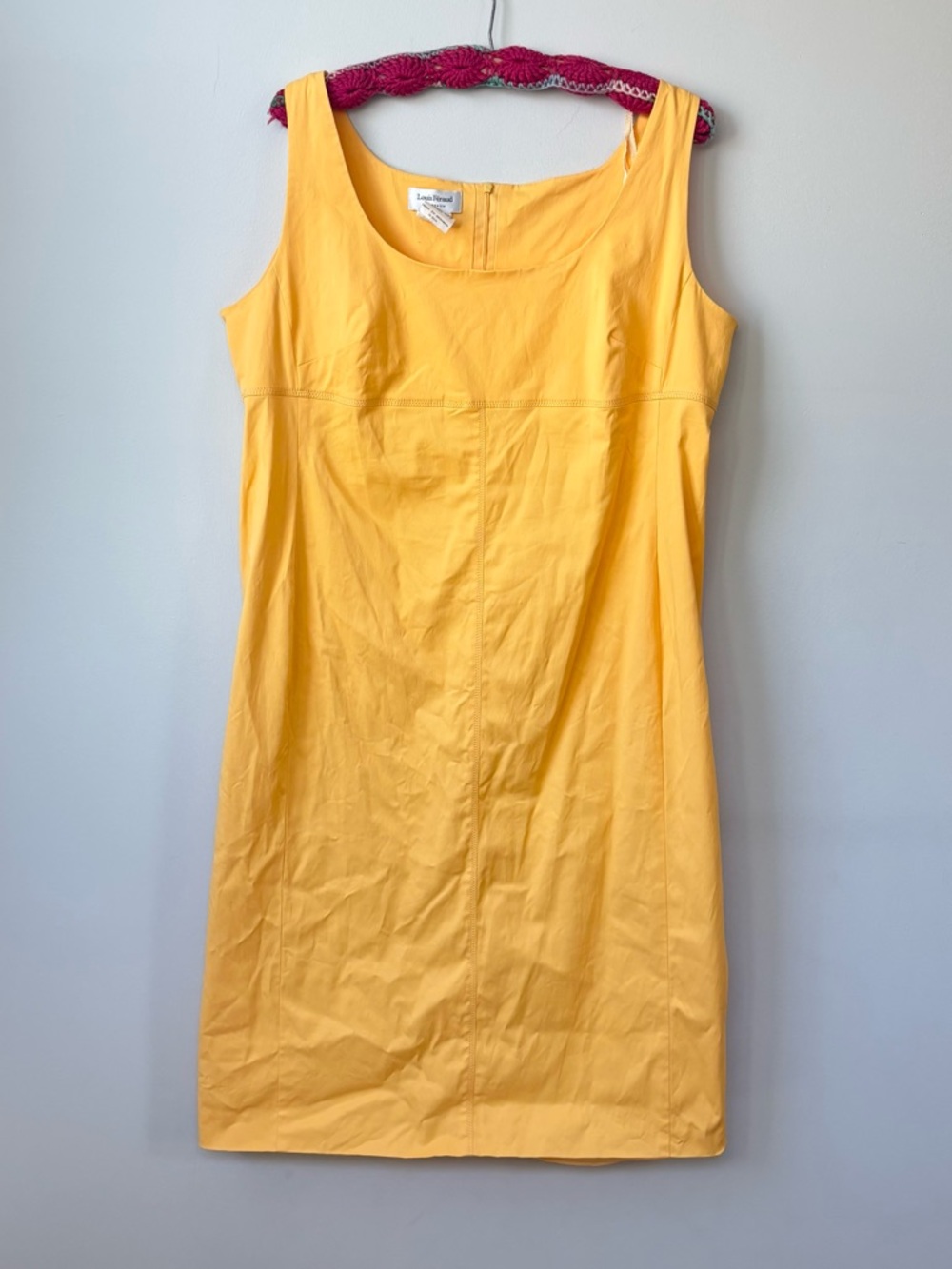90s Louis Feraud Yellow Tailored Dress